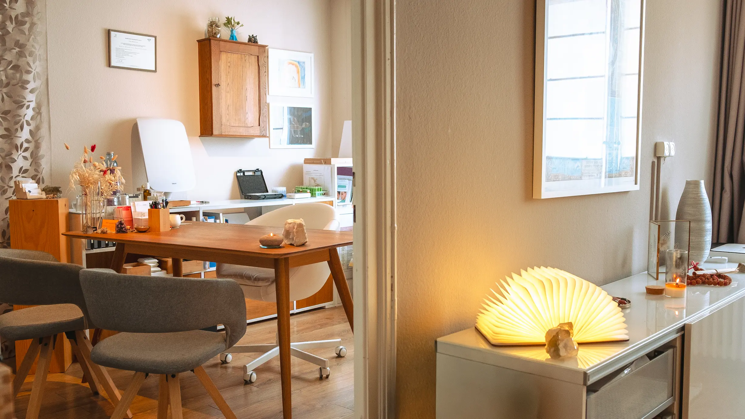Overview of the practice and reception area